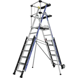 TUBESCA-COMABI Plate-forme pliante SHERPASCOPIC - garde-corps Lisses - 8 à 11 marches pas cher