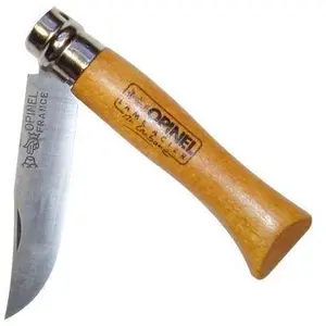 Couteau opinel blister - n°8 - lame carbone - lame 8,5cm - manche en hêtre pas cher