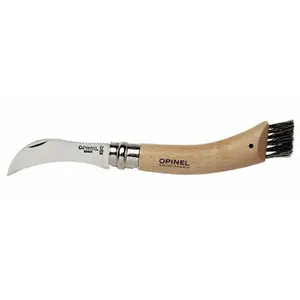 Comparateur de prix : Couteau A Champignon Opinel N8 Lame Courbe Brosse Naturelle Made In France