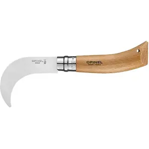 Opinel Serpe N.10 avec Lame Courbe en Acier Inoxydable et Manche en Hêtre pas cher