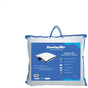 DUNLOPILLO Oreiller Carré 60 x 60 cm COTON 3D