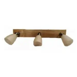 Eglo - Rail Spot Lauretta 3x40W culot G9 - couleur hêtre - 30124STK