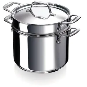 Comparateur de prix : Bekaline 12060024 Chef Cuiseur à Pâtes en acier inoxydable 24 cm, Argenté