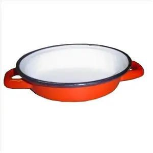 Plat à oeuf émaillé 18 cm rouge - Beka - Rouge - Acier émaillé pas cher