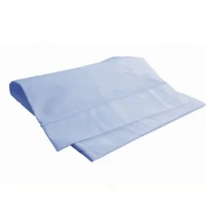 Poyetmotte Drap plat - DOMIVA - Ciel - 120x180 cm - 100% coton - Finition point bourdon pas cher