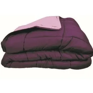 Poyet Motte Couette Microfibre 400g/m² CALGARY Prune & Parme 140x200cm pas cher