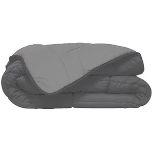 Comparateur de prix : Poyet Motte CALGARY Couette chaude Microfibre 400g/m² Acier & Argent 140x200cm