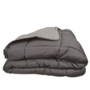 Poyet Motte Couette Microfibre 400g/m² CALGARY Acier & Argent 200x200cmVendu pardarty