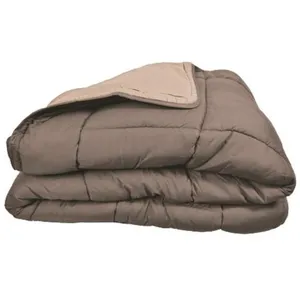 Comparateur de prix : POYET MOTTE Couette Microfibre 400g/m² CALGARY Taupe & Lin 200x200cm