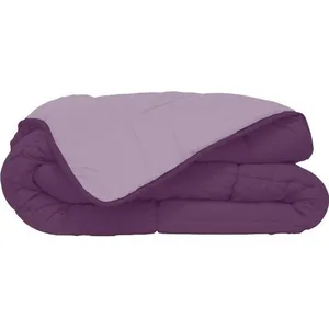 POYET MOTTE Couette Microfibre 400g/m² CALGARY Prune & Parme 200x200cmVendu parconforama