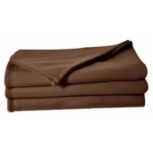 POYET MOTTE POLECO Couverture polaire Polyester Chocolat 220 x 240 cm