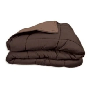 AUCUNE CALGARY Couette chaude Microfibre 400g/m² Choco & Moka 240x260cm pas cher