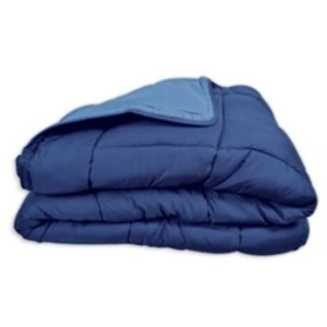 POYET MOTTE Couette Calgary microfibre 240x260 cm gitane et azur pas cher