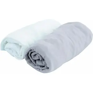 Comparateur de prix : Lot De 2 Draps Housse - Domiva - Jersey - 70x140 Cm - Blanc/perle Blanc