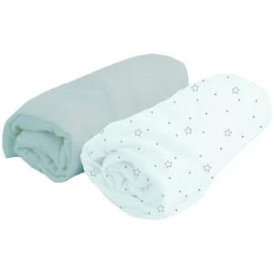 Comparateur de prix : DOMIVA DOUX NID Lot de 2 Draps Housse Blanc pois/Perle 70x140 cm