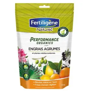 Comparateur de prix : FERTILIGENE Engrais Performance Organics agrumes, plantes méditerranéennes 700g