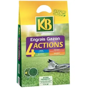 Engrais à Gazon KB K4MP - 4 Actions - 7 KG - Limite les mousses - Prév...Vendu parcarrefour