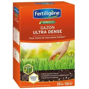 Comparateur de prix : FERTILIGENE Gazon Ultra Dense Pour Moins de Mauvaises Herbes - 875 g