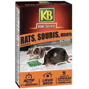Comparateur de prix : Kb KB Sachet de céréales anti-rats, souris et mulots - 150 g