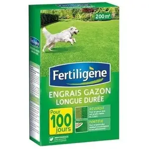 Comparateur de prix : FERTILIGENE Engrais gazon longue durée - 4 kg - 200 m² /nc