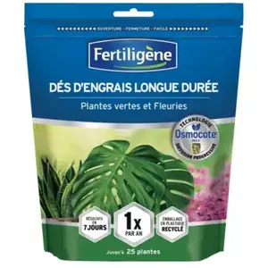 Comparateur de prix : Engrais Osmocote Plantes Vertes et Fleuries 25 Dés - Fertiligene