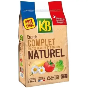 Comparateur de prix : Engrais Complet Universel KB KBCOMP5 - 5kg - Nourrit jusqu'à 3 mois - ...