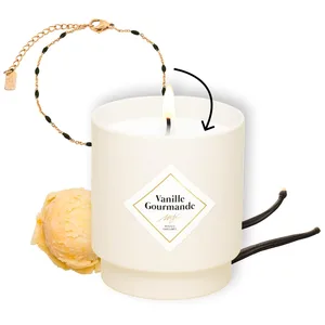 MY JOLIE CANDLE - Bougie bijoux vanille gourmande bracelet billes noir... pas cher