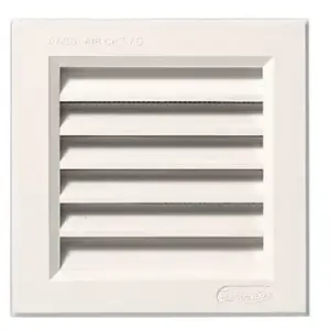 Grille d'aération PVC Autogyre à encastrer avec moustiquaire 176 x 176...Vendu parcastorama