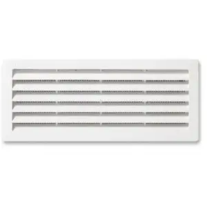 Grille d'aération PVC Autogyre à persiennes blanche réglable 140 x 340...Vendu parcastorama