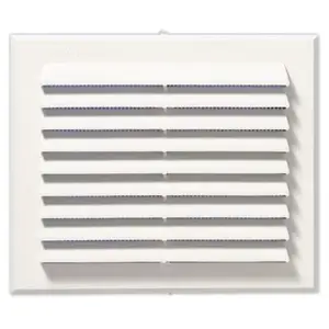 Grille d'aération PVC Autogyre avec moustiquaire blanche 175 x 146 mmVendu parcastorama