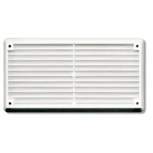 Grille d'aération PVC Autogyre avec moustiquaire blanche 165 x 86 mmVendu parcastorama