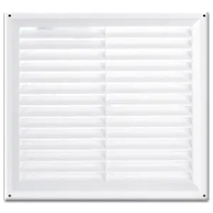 Comparateur de prix : Grille d'aération PVC Autogyre avec moustiquaire blanche 260 x 240 mm