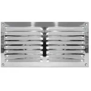 Grille d'aération inox Autogyre à persiennes sans moustiquaire 190 x 1...Vendu parcastorama