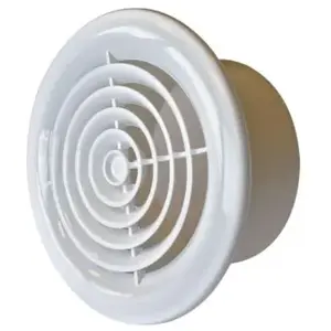 Grille d'aération pvc Autogyre ventilation naturelle ou VMC blanc Ø125...Vendu parcastorama