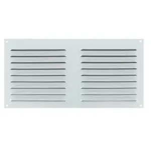 Grille d'aération alu Autogyre à persiennes avec moustiquaire blanche ...Vendu parcastorama