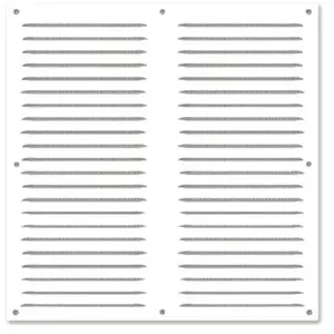 Grille d'aération alu Autogyre à persiennes avec moustiquaire blanche ...Vendu parcastorama