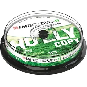 Comparateur de prix : DEXXON EMTEC - 10 x DVD-R - 4.7 Go (120 minutes) 16x - argent - spindle