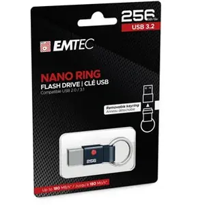 Comparateur de prix : DEXXON EMTEC T100 Nano Ring - Clé USB - 256 Go - USB 3.2 Gen 1