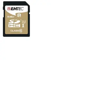 Emtec Gold+ - Carte mémoire flash - 8 Go - Class 10 - SDHC - or pas cher