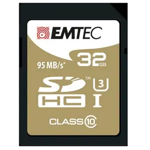 SDHC 32Go EMTEC SpeedIn CL10 95MB/s FullHD 4K UltraHD - Sous blister pas cher