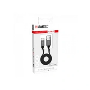 EMTEC - Câble plat USB A Vers Lightning T700 - MFI 120cm Alu 2.4A