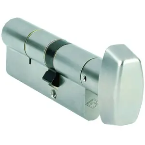 Cisa - Cylindre à bouton B30X30 laiton nickelé 832604-02-0A pas cher
