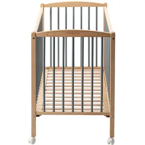 Combelle Lit à barreaux en bois Arthur hybride bleu gris (60 x 120 cm) pas cher