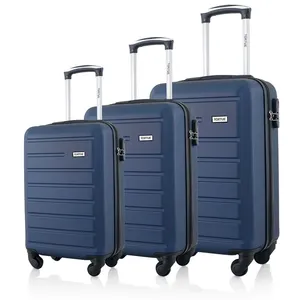 TORTUE. TORTUE - Set de 3 Valises 55cm-65cm-75cm - ABS - 4 roulettes D... pas cher