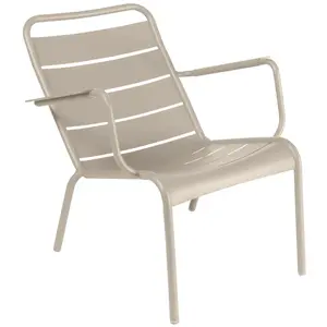 Fermob - Fauteuil bas Luxembourg - Beige - Aluminium laqué - Designer ... pas cher