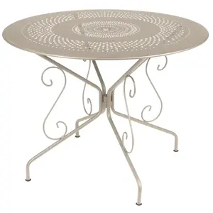 Table Ronde Ø96 cm Montmartre en Acier FERMOB  Métal pas cher