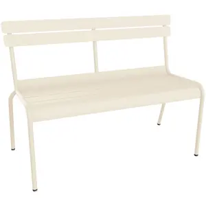 Fermob - Banc avec dossier Luxembourg - Beige - Aluminium - Designer F... pas cher