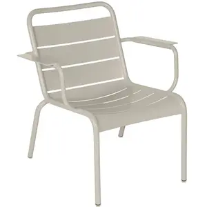 Fermob - Fauteuil lounge Luxembourg - Gris - Aluminium - Designer Fréd... pas cher