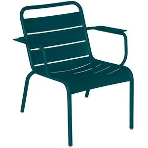 Fermob - Fauteuil lounge Luxembourg - Bleu - Aluminium - Designer Fréd... pas cher