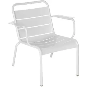 Fermob - Fauteuil lounge Luxembourg - Blanc - Aluminium - Designer Fré... pas cher